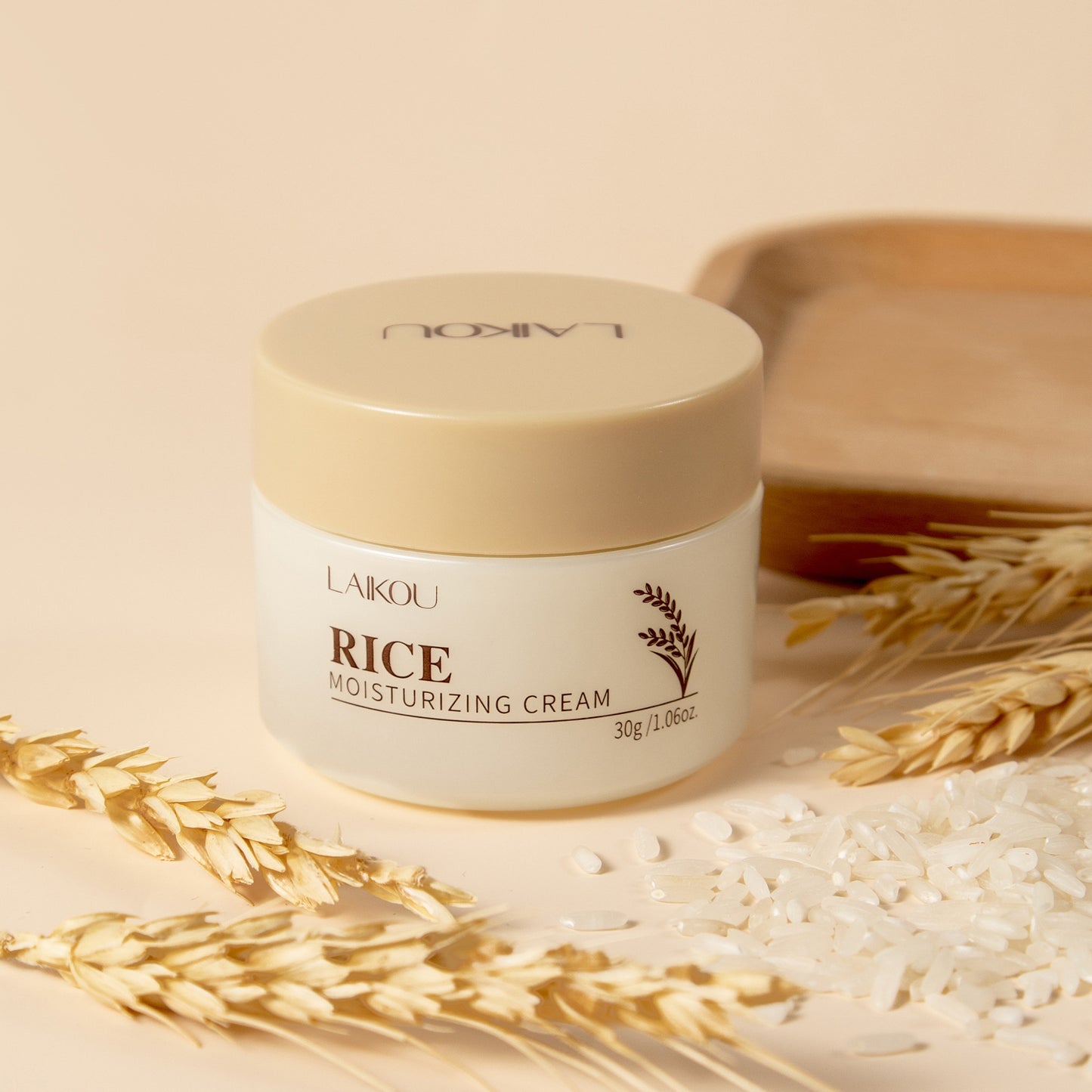 LAIKOU Rice Cream 30g Moisturizing Cream with Plant Extracts for Facial Care