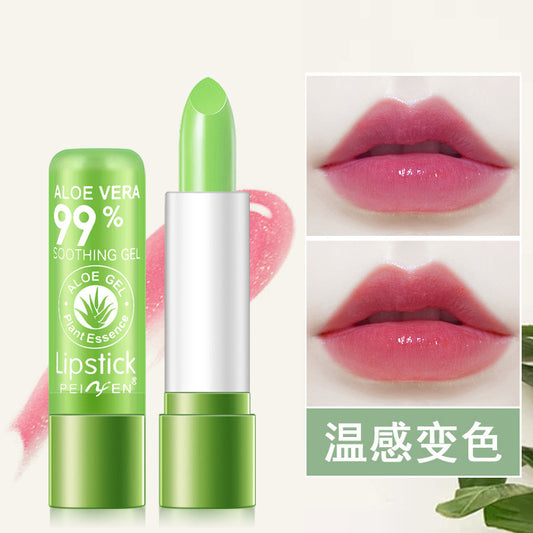 Aloe Vera Color-Changing Lip Balm: Nourishing, Moisturizing, Water-Resistant, Crack-Preventing, Temperature-Sensitive Lipstick3.5g