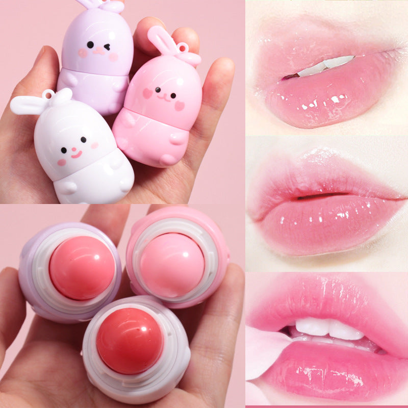 OMGA Bunny Color-Changing Lip Balm: Moisturizing, Hydrating, and Nourishing Lip Balm—Waterproof, Crack-Resistant, and Temperature-Sensitive Lipstick 3.5g