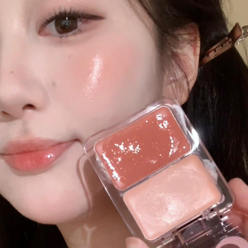 DIKALU Dual-Tone Blush Stick: All-in-One Face Highlighter and Contour for a Natural, Dewy Glow 6g