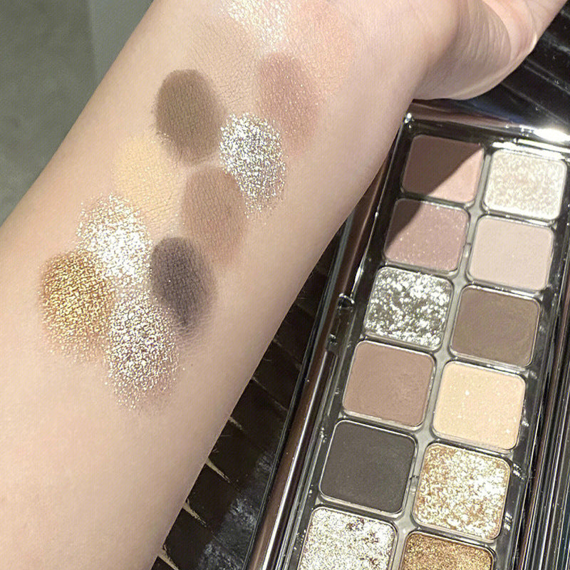 DIKALU 12-Color Eyeshadow Palette: “Raw Neutrals” Matte Earth Tones “Milk Tea” Palette – Authentic Blush