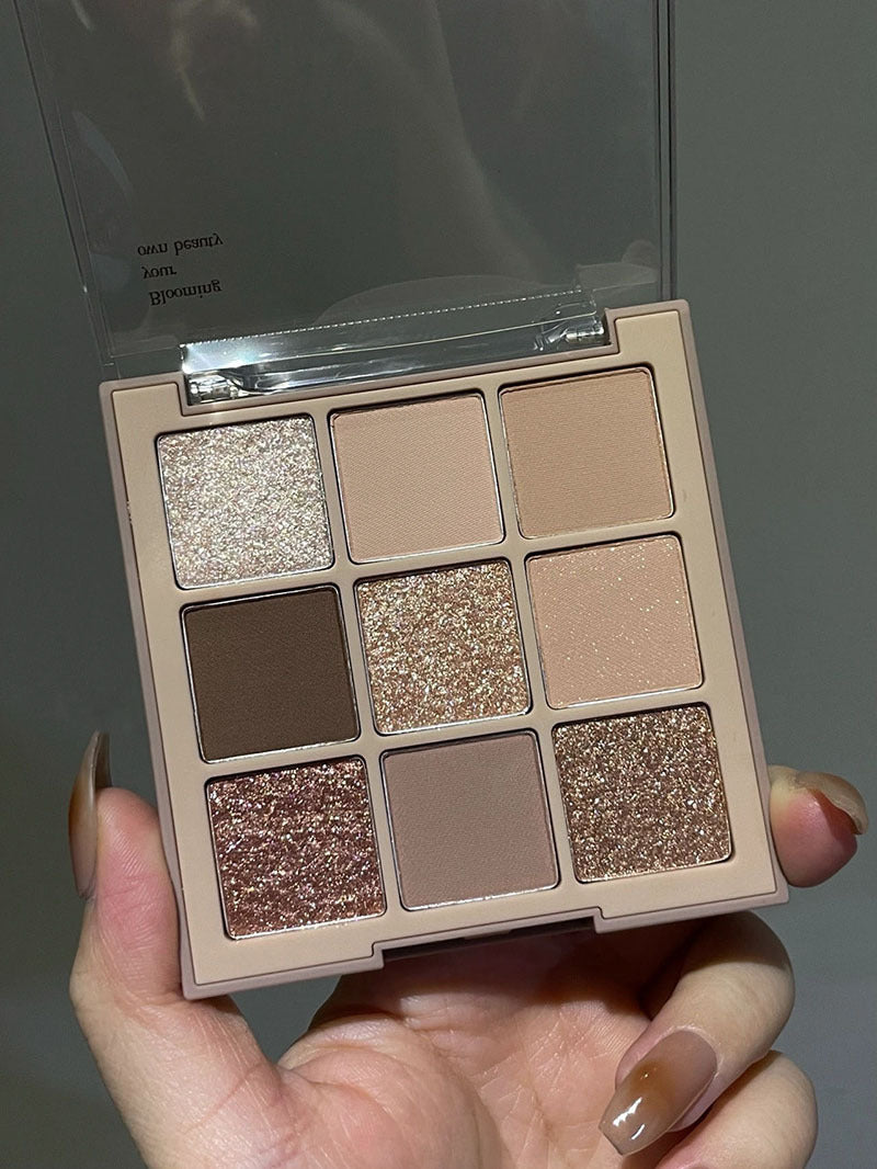 DIKALU Sparkling Gemstone 9-Color Eyeshadow Palette: Shimmer & Matte, Long-Lasting, Everyday Makeup, Affordable Eyeshadow Palette