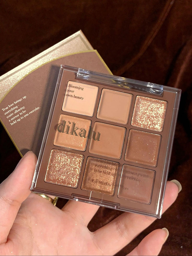 DIKALU Sparkling Gemstone 9-Color Eyeshadow Palette: Shimmer & Matte, Long-Lasting, Everyday Makeup, Affordable Eyeshadow Palette