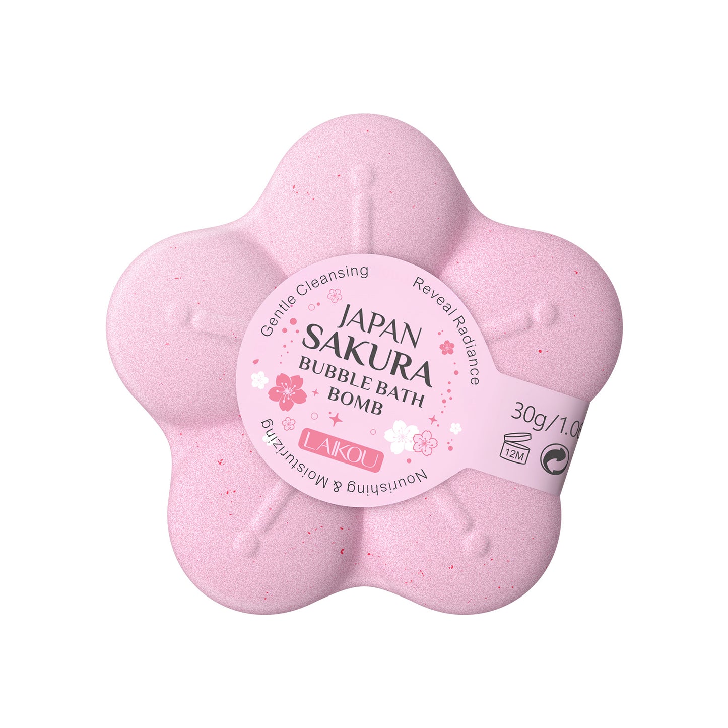 Sakura Bubble Bath Bomb 2.82oz, Gentle Cleansing Body