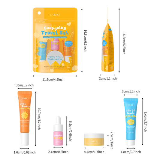 LAIKOU Ceramide Travel Set: 4-Piece Mini Skincare Set