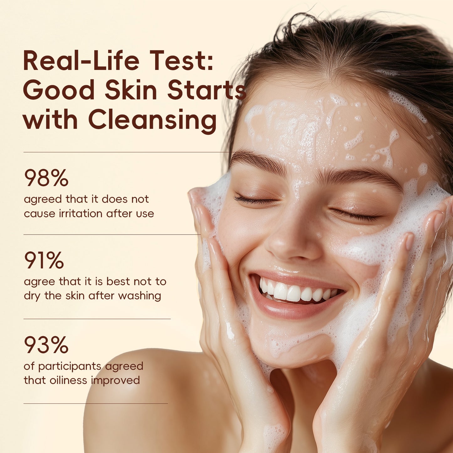 LAIKOU Rice Facial Cleanser 50g: Hydrating and Moisturizing