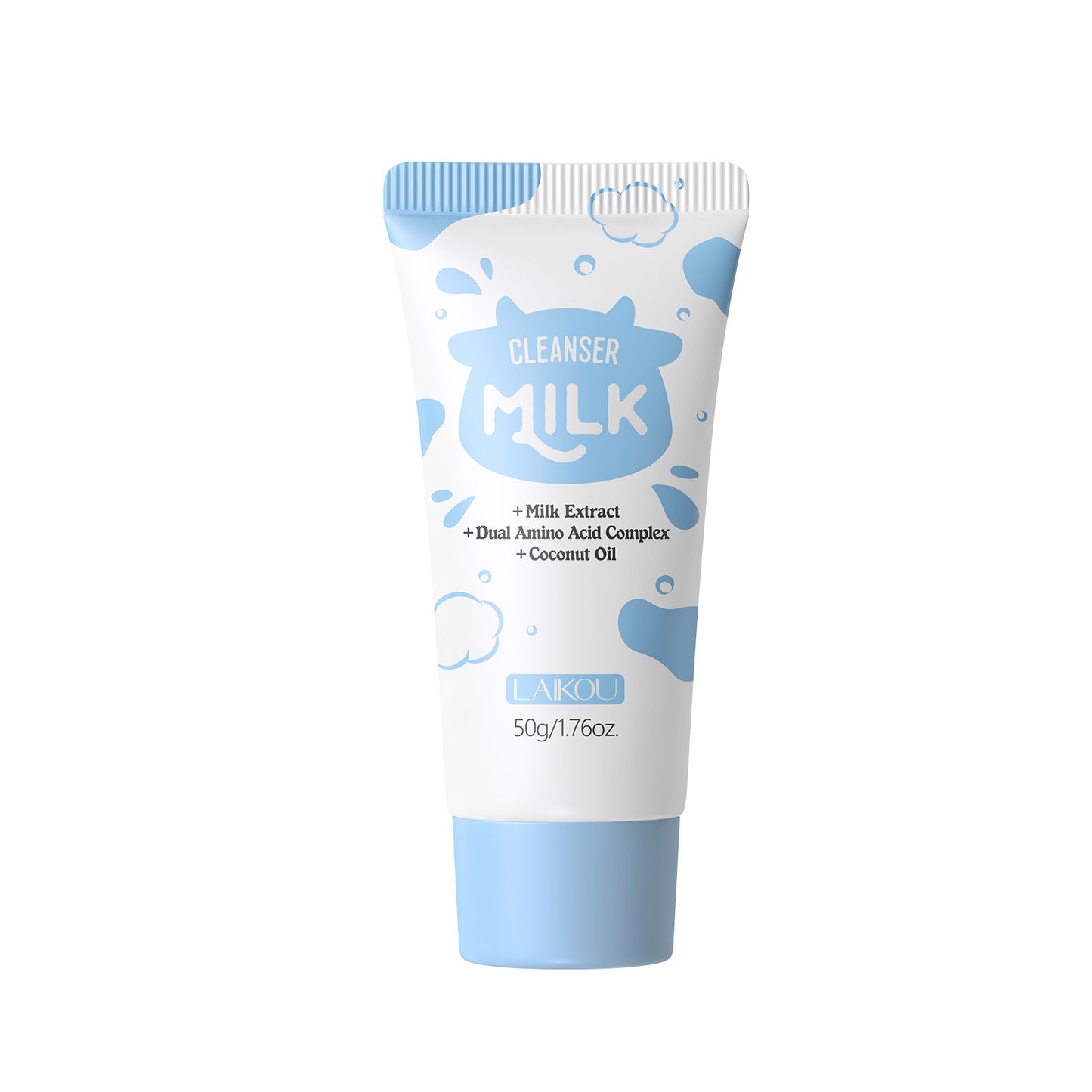 LAIKOU Gentle Milk-Based Facial Cleanser 50g, Effectively Cleanses The Face, Unclogs Pores And Removes Oil, Features a Soft Foaming Texture