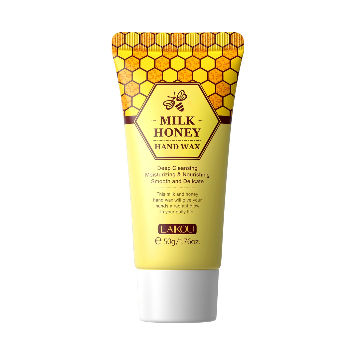 LAIKOU Milk Honey Hand Wax 1.76oz/50g Tear Off Hand Wax- Hydrating Hand Mask