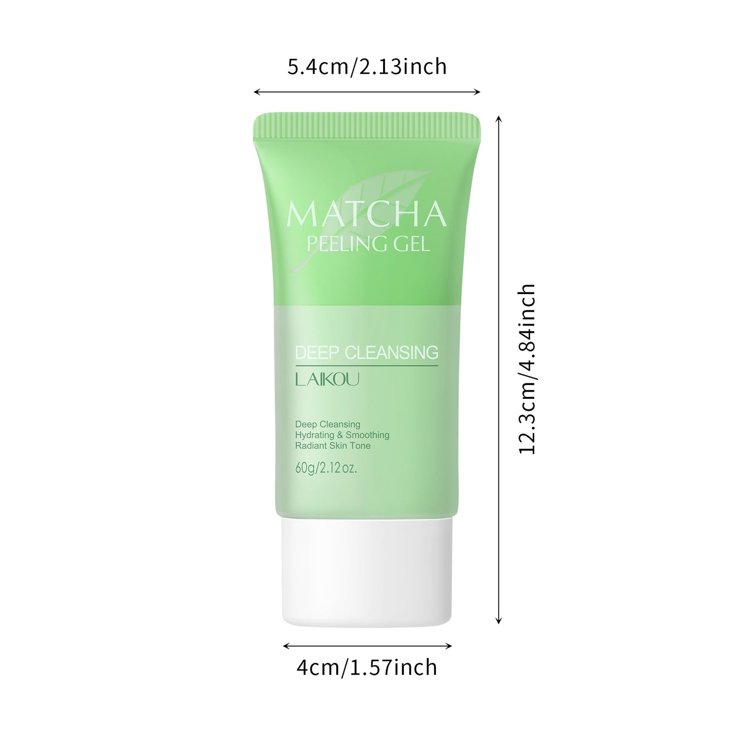 LAIKOU Matcha Peeling Gel for Face, Moisturizing Facial Scrub 60g