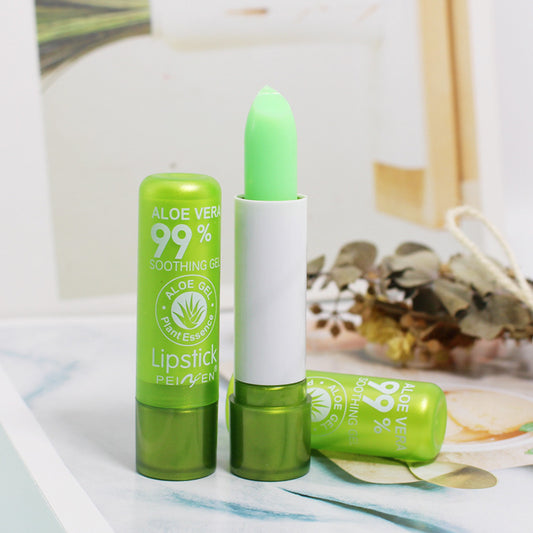 Aloe Vera Color-Changing Lip Balm: Nourishing, Moisturizing, Water-Resistant, Crack-Preventing, Temperature-Sensitive Lipstick3.5g