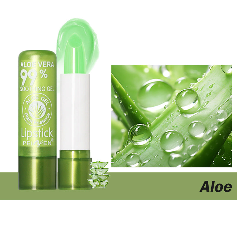 Aloe Vera Color-Changing Lip Balm: Nourishing, Moisturizing, Water-Resistant, Crack-Preventing, Temperature-Sensitive Lipstick3.5g