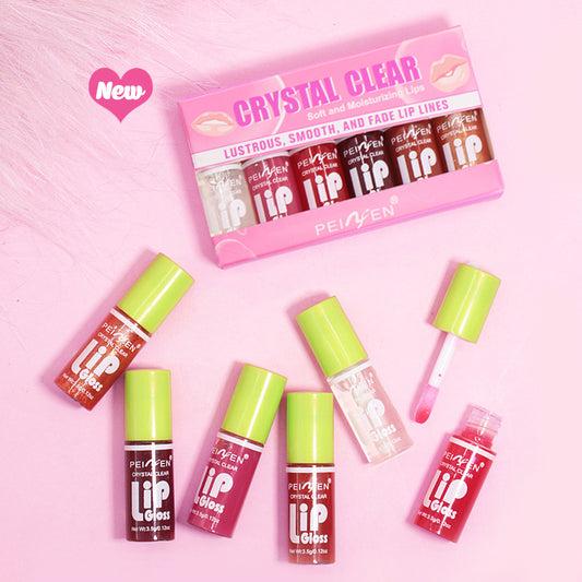 PNF Lip Gloss Set: Lip Gloss, Lip Tint, Lipstick, Mirror-Finish, Matte, Non-Sticky, 6-Piece Set