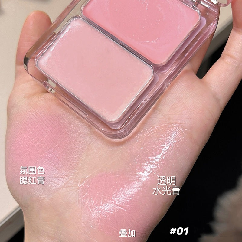 DIKALU Dual-Tone Blush Stick: All-in-One Face Highlighter and Contour for a Natural, Dewy Glow 6g