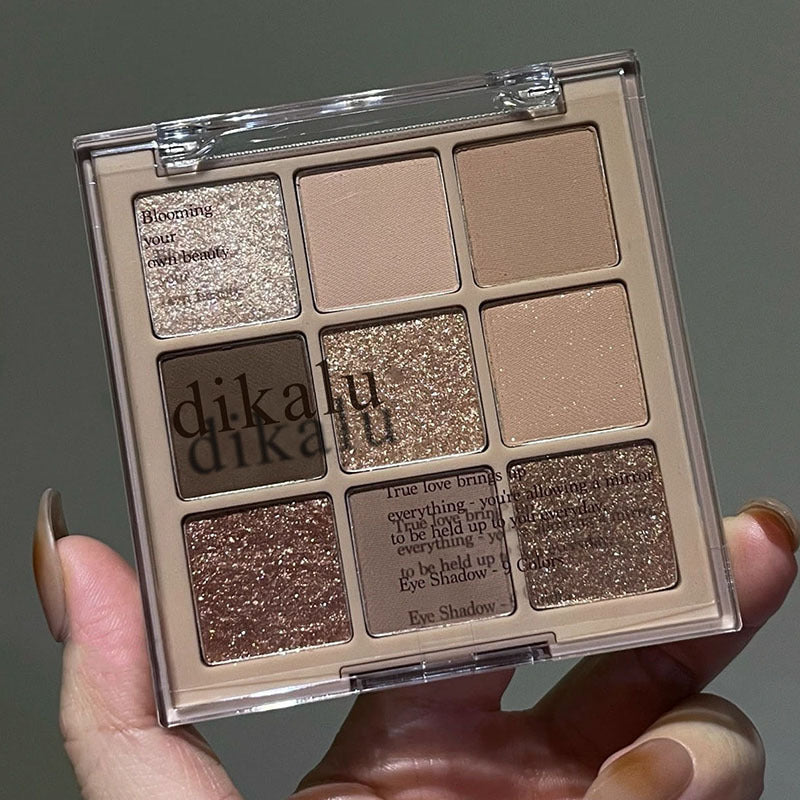 DIKALU Sparkling Gemstone 9-Color Eyeshadow Palette: Shimmer & Matte, Long-Lasting, Everyday Makeup, Affordable Eyeshadow Palette