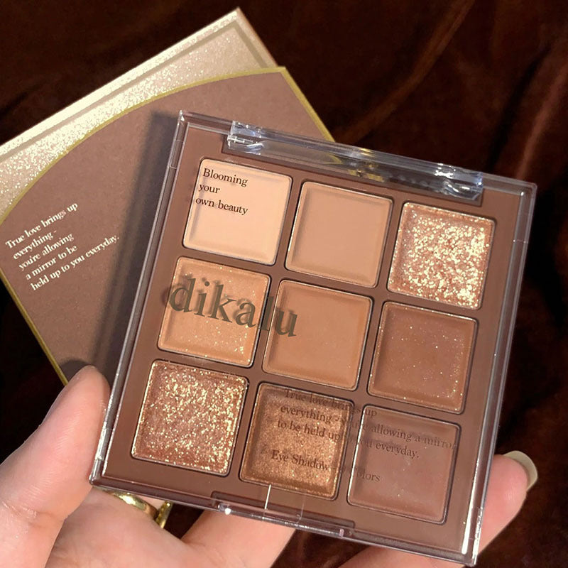 DIKALU Sparkling Gemstone 9-Color Eyeshadow Palette: Shimmer & Matte, Long-Lasting, Everyday Makeup, Affordable Eyeshadow Palette