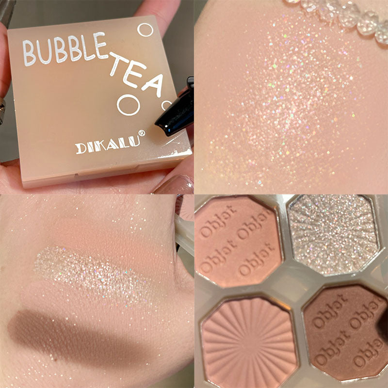 DIKALU Sparkling Gemstone 4-Color Eyeshadow Palette: Shimmer & Matte, Long-Lasting, Everyday Makeup, Affordable Eyeshadow Palette