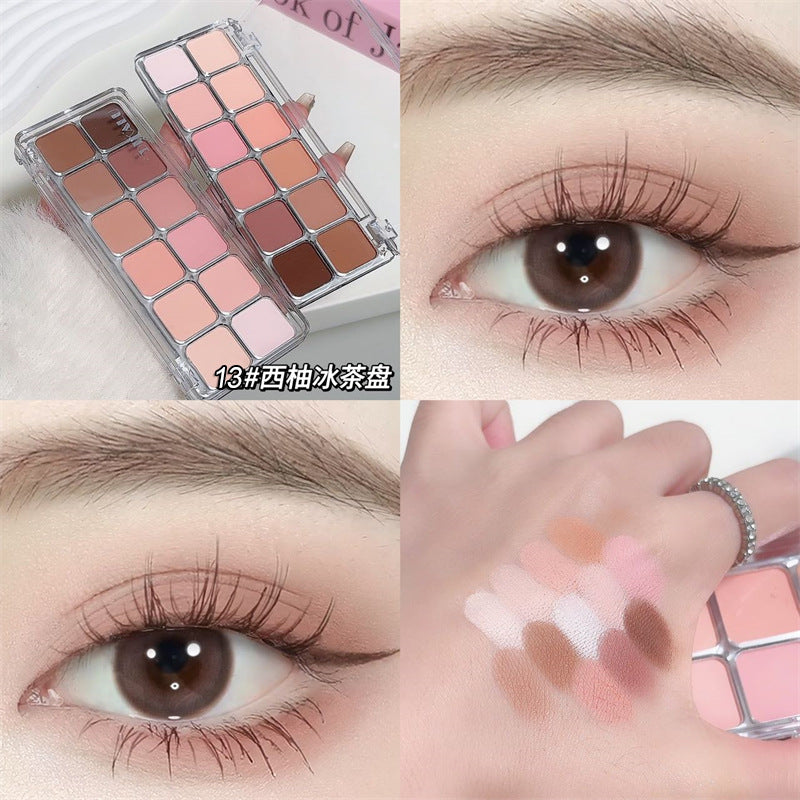 DIKALU 12-Color Eyeshadow Palette: “Raw Neutrals” Matte Earth Tones “Milk Tea” Palette – Authentic Blush