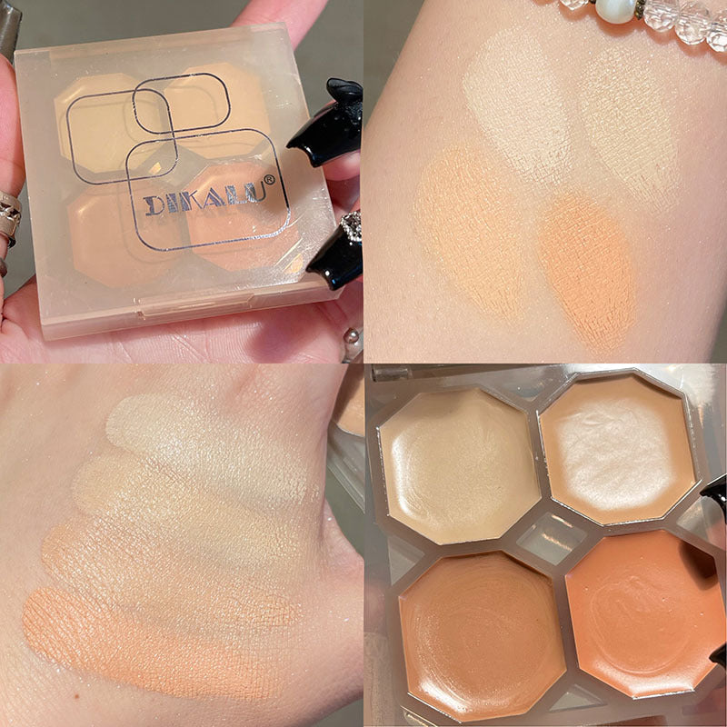 DIKALU Sparkling Gemstone 4-Color Eyeshadow Palette: Shimmer & Matte, Long-Lasting, Everyday Makeup, Affordable Eyeshadow Palette