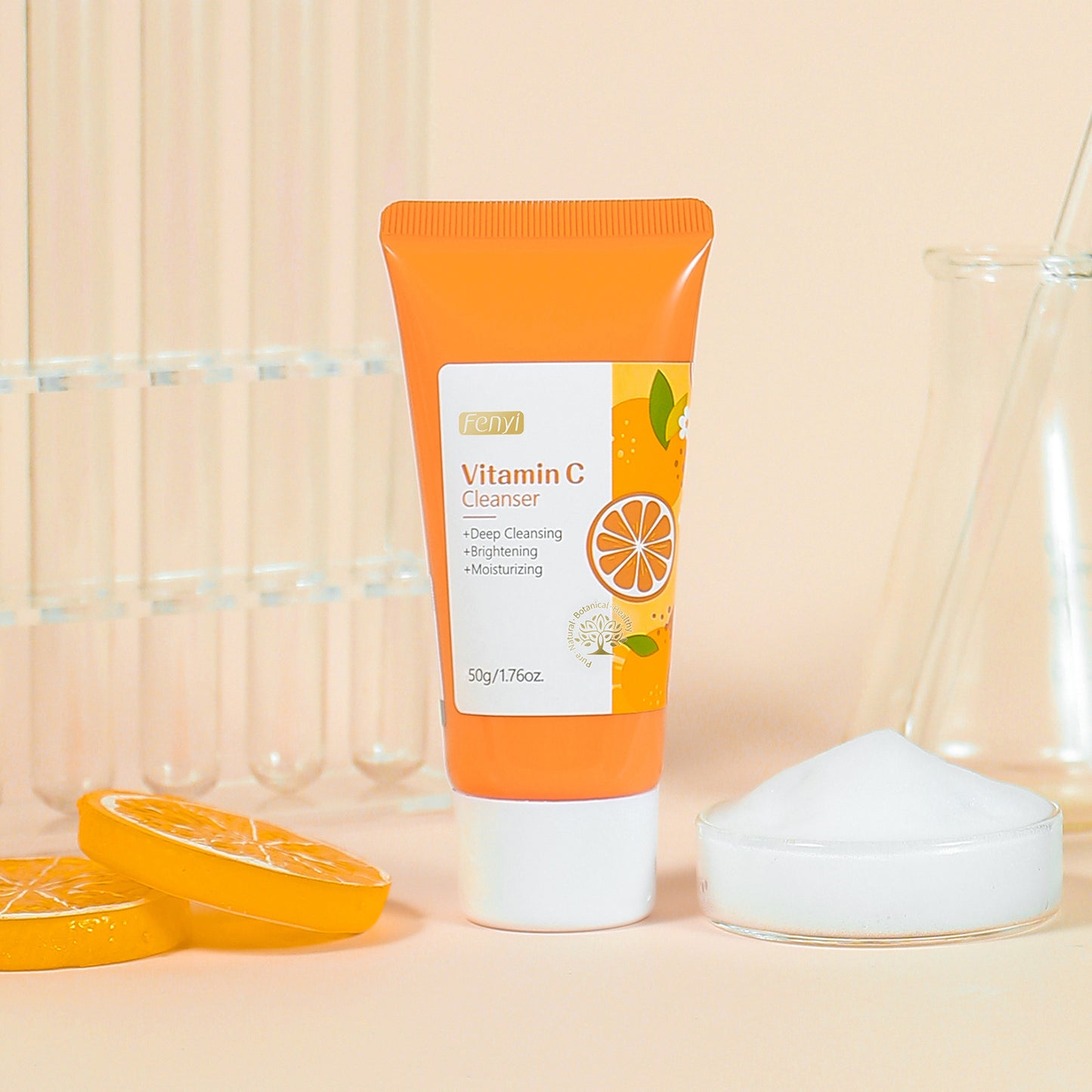 FENYI Vitamin C Facial Cleanser 50g: Pore-Cleansing and Moisturizing Cleanser